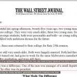 Two Young Men（Wall St. Journal Letter）